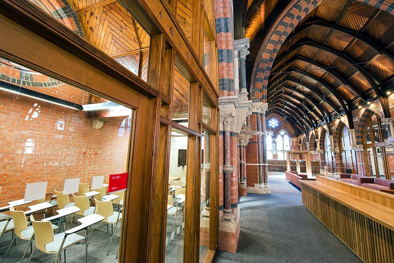 A private study room on the second floor of the graduate school